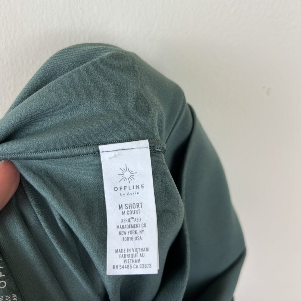 OFFLINE By Aerie Green Real Me High Waisted Crossover Leggings - Picture 5 of 7